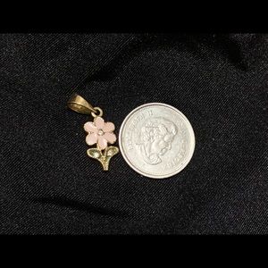 Gold plated flower pendant
